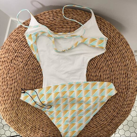 NEW RACHEL PALLY Swim Elle Maillot One-Piece Beach Coastal Cutout NWOT Small - Picture 3 of 6